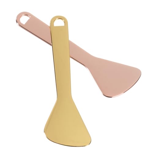 SOIMISS 2 Stück Teiliges Augencreme Löffel aus Langlebigem Feine Verarbeitung Praktische Kosmetikspatel für Gesichtspflege Einfache Anwendung Sichere und Glatte Oberfläche Gold Roségold von SOIMISS