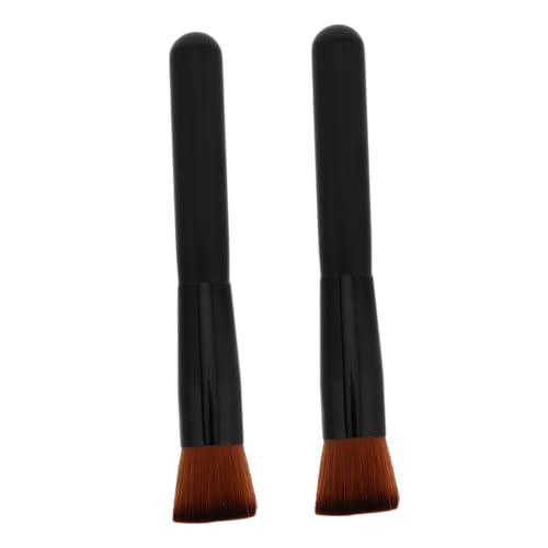 SOIMISS 2 Stück Teiliges Foundation Brush Flacher Liquid Makeup Pinsel Weiche Borsten Professionelle Foundation Anwendung Leichter Make Up Pinsel für Damen Reise Geeignet von SOIMISS
