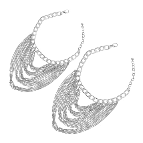 SOIMISS 2 Stück Teiliges Geometrische Metall Schuhketten mit Mehrlagigen Quasten Stylische Schuhschmuck Anhänger für Damen Sneaker High Heels Boots Modische Boot Shoe Decoration Charms von SOIMISS