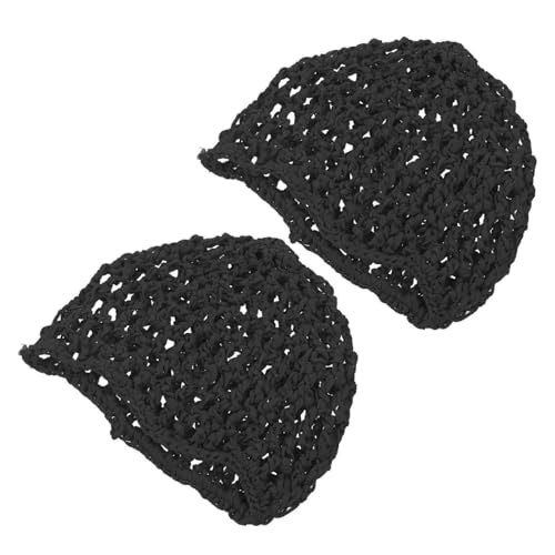 SOIMISS 2 Stück Teiliges Haarnetz Damen Mesh Schlafhaube Atmungsaktiv Elastisch Haarnetz Perücke Schutznetz für Haare Beim Schlafen Verhindern Haarbruch und Verheddern Schwarz von SOIMISS
