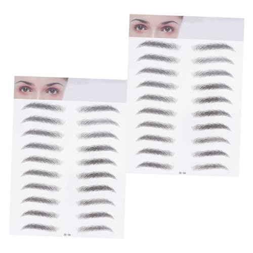 SOIMISS 2 Stück Teiliges Künstliche Augenbrauen Aufkleber Haarähnlich Einfach Anzuwenden für Männer und Frauen mit Dünnen oder Lichtem Haar Langanhaltend Hautschonend Natürliche Optik von SOIMISS
