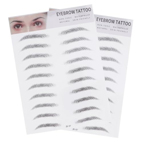 SOIMISS 2 Stück Teiliges Künstliche Augenbrauen Aufkleber Haarähnlich Einfache Anwendung Langanhaltend Hautfreundlich Geeignet für Männer und Frauen Natürliche Augenbrauen Sofortige von SOIMISS