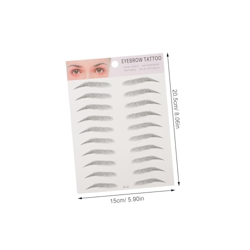 SOIMISS 2 Stück Teiliges Künstliche Augenbrauen Aufkleber Realistische Haaroptik Schnelle Anwendung für Frauen und Männer Natürliche Augenbrauen Schablonen Alternative mit hautschonender von SOIMISS