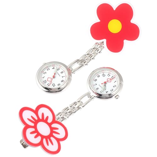 SOIMISS 2 Stück Teiliges Pflege Clip Uhren mit Praktischem Ansteckclip Leichte Schwesternuhr für Medizinisches Personal Ergonomisch Leicht Ablesbare Taschenuhr für Klinik Büro und Schule von SOIMISS