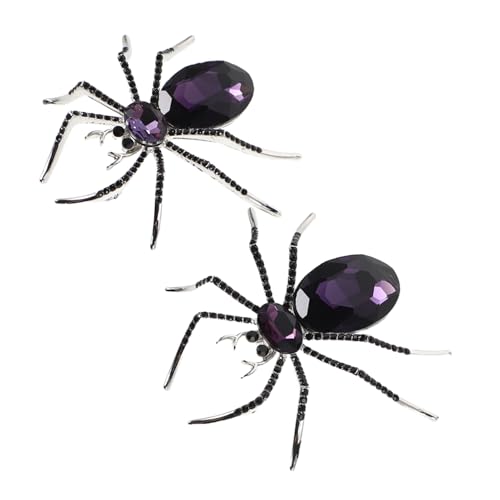 SOIMISS 2stücke Halloween Spinnen Brosche Mit Strass Und Edelstein Vintage Abzeichen Schmuck Für Kleidung Anzug Hut Tasche Und Rock Deko von SOIMISS