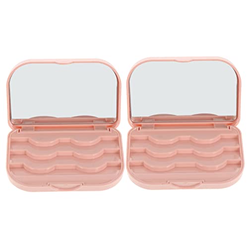 SOIMISS 2stücke Aufbewahrungsbox Für Falsche Wimpern Wimpern-verpackungsbox Organizer Für Künstliche Wimpern Reise-wimpernbox Mit Spiegel Wimpern-aufbewahrungsbehälter von SOIMISS