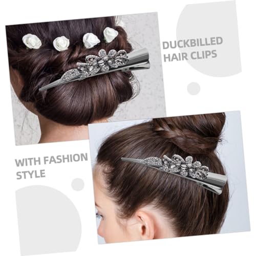 SOIMISS 2 Stück Vintage Große Metallische Haarspange mit Funkelnden Strasssteinen Starke Haarklammer für Damen Teiliges Eleganter Haarschmuck für Alltag und Party Geeignet für Dickes Haar von SOIMISS