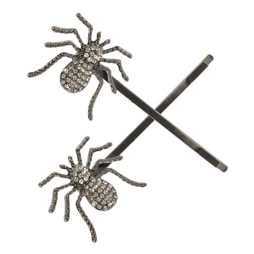 SOIMISS 2 Stück Vintage Haarklammern mit Strass spinne Kleine Dekorative Bobby Pins für Damen und Mädchen Robuste Haarnadeln für Dünnes Langes oder Lockiges Haar Stilvoller Haarschmuck von SOIMISS