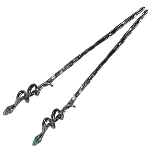 SOIMISS 2stücke Schlangenhaarstäbchen Für Frauen Antiker Stil Haarstäbe Mit Strasssteinen Haarschmuck Für Lange Haare Dutt Fixierung Elegante Kopfschmuck Für Hochzeit Und Party von SOIMISS