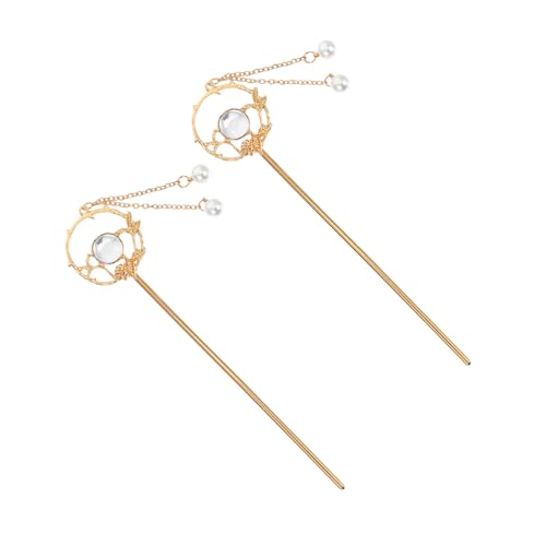 SOIMISS 2 Stück Vintage Quasten Haarnadeln Chinesische Haarstäbchen für Hochzeit Party Alltag Elegante Haarschmuck für Frauen Stilvolle Chignon Pins mit Antikem Flair von SOIMISS