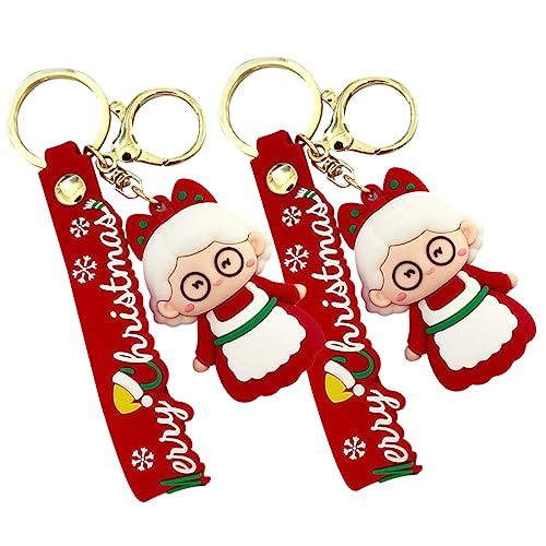 SOIMISS 2stücke Schlüsselanhänger Weihnachtsmann Niedliche Deko Für Taschen Und Rucksäcke Praktisches Accessoire von SOIMISS