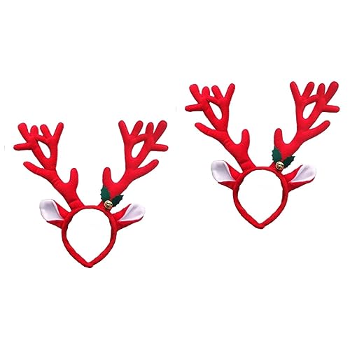 SOIMISS 2 Stück Weihnachts Stirnband Für Erwachsene Weihnachts Stirnband Rentiergeweih Hirschgeweih Stirnband Weihnachts Stirnband Erwachsene Plüsch Stirnband Stirnbänder Für von SOIMISS