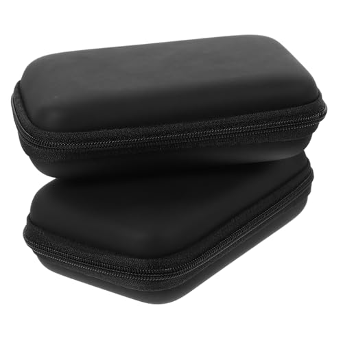 SOIMISS 2 Stück Wireless Mikrofon Tasche Eva Schutzhülle Stoßfest Wasserabweisend Tragbar für Mikrofone Ladegeräte USB Kabel Organizer Schwarz von SOIMISS