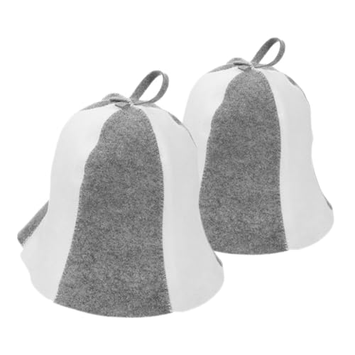 SOIMISS 2 Stück Wollfilz Sauna Hut für Damen und Herren Stylische Sauna Kappe mit Modernem Design Hitzeschutz für Entspannende Dampfbäder Vielseitig Einsetzbar Dekoratives Element für Ihr von SOIMISS