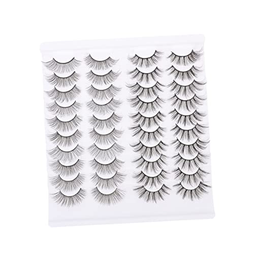 SOIMISS 20 Paare Realistische Falsche Wimpern für Mädchen Natürliche 3D Wimpern Bequem und Wiederverwendbar für Make Up und Festliche Anlässe von SOIMISS