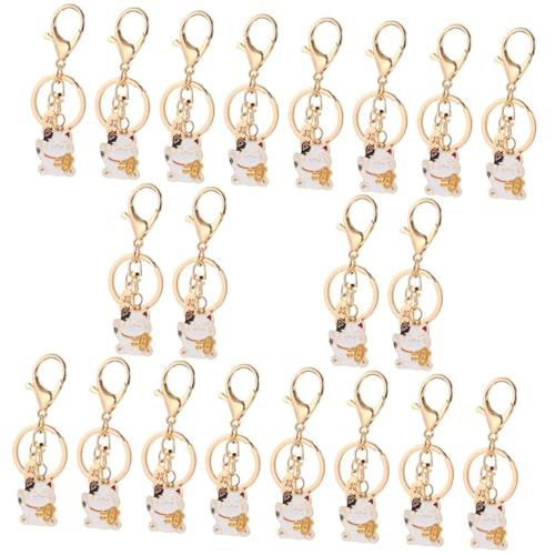 SOIMISS 20stücke Neuer Titel Könnte Wie Folgt Aussehen Glückskatze Schlüsselanhänger Einfache Kätzchen Pendants Dekorative Für Auto Büro Hochwertige Legierung Leicht Und Langlebig von SOIMISS