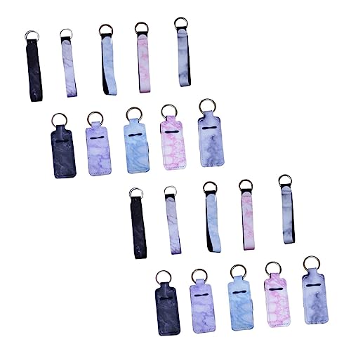 SOIMISS 20stücke Halter Für Lippenstift Mit Marmormuster Schlüsselanhänger Lippenstifthülle Aus Hochwertigem Material Vielseitig Einsetzbar Für DIY-projekte Und Taschenanhänger von SOIMISS