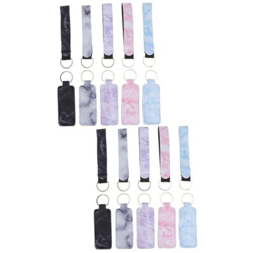 SOIMISS 20stücke Teiliges Lippenstift Schlüsselanhänger Aus Neopren Mit Handgelenkband Tragbare Aufbewahrung Für Lippenbalsam Und Kosmetik Für Reisen Und von SOIMISS