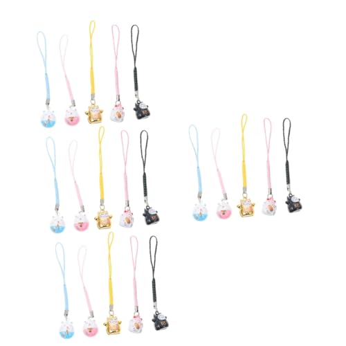 SOIMISS 20stücke Glückskatze Schlüsselanhänger Mit Glocke Für Handy Taschen Und Dekoration Süßes Design Für Frauen Und Mädchen von SOIMISS