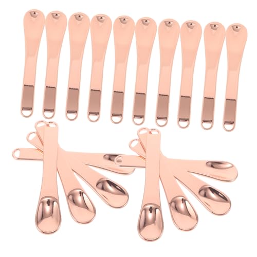 SOIMISS 20 Stück Schönheitslöffel Augencremelöffel Mini-gesichtsspatel Mini-make-up-löffel Augencreme- -tool Kosmetikspatel Aus Metall Gesichtscreme-spatel Roségold Zinklegierung von SOIMISS