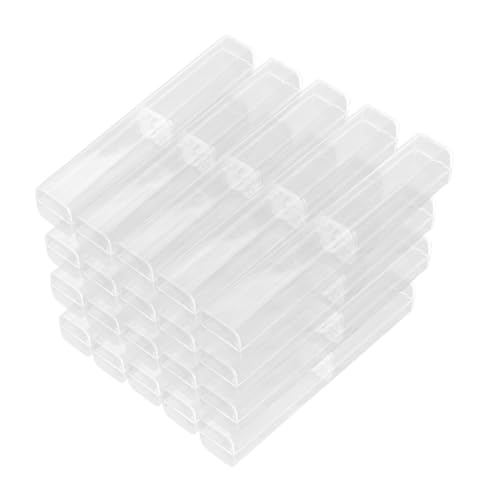 SOIMISS 20 Stück Transparente PVC Stiftebox Teiliges Kleine Aufbewahrungsbox mit Deckel Multifunktional als Stifteetui Geschenkbox und Schmuckbehälter für Schüler und Berufstätige von SOIMISS