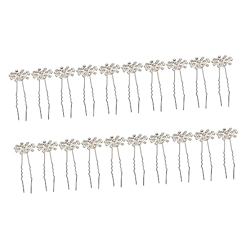 SOIMISS 20 Stück U Förmige Haarnadeln Braut Haarschmuck mit Gypsophila Design Glänzende Haarforken für Hochzeiten und Besondere Anlässe Perfektes Accessoire für Damen von SOIMISS