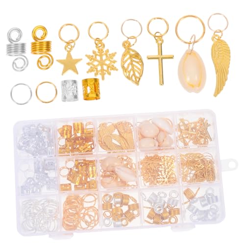 SOIMISS 200 Stück Teiliges Haarschmuck Set Metallrundklemmen für Zöpfe und Dreadlocks Leichte Haar Manschetten zum Flechten Dekorative Braiding Accessories für Alltag Party und von SOIMISS