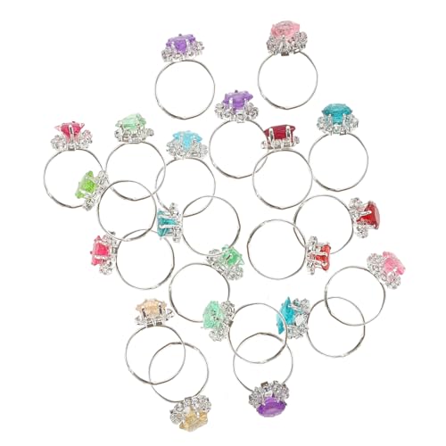 SOIMISS 20 Stück Kinderfingerringe Simulationsringe Für Mädchen Dekorativer Kinderschmuck Für Rollenspiele Zufällige Farben von SOIMISS