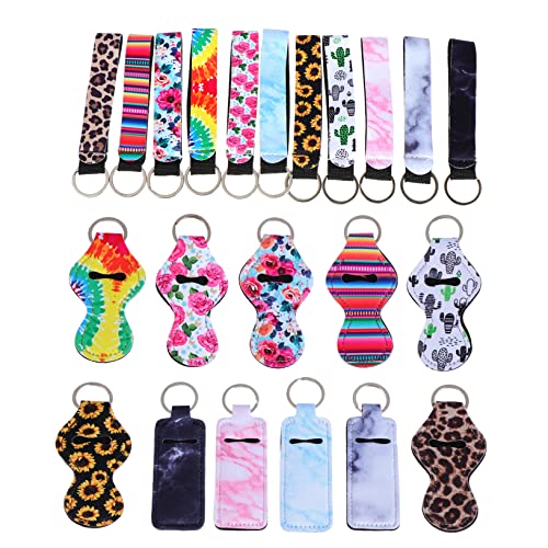 SOIMISS 22stücke Neopren-schlüsselanhänger Lippenstift-Halter Schutzhüllen Mit Schlüsselanhängerträgern Für Lippenstifthalter Und Lippenbalsamhalter von SOIMISS