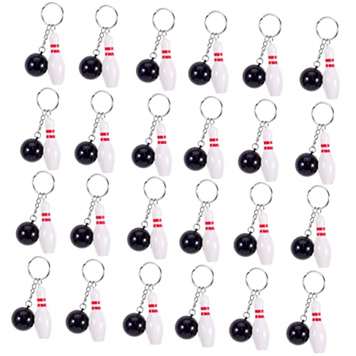 SOIMISS 24stücke Teiliges Bowling Schlüsselanhänger Bowling Charm Schlüsselring Für Sportliebhaber Als Mitgebsel Für Kindergeburtstag Und Dekorative Schlüsselanhänger Gemischten von SOIMISS