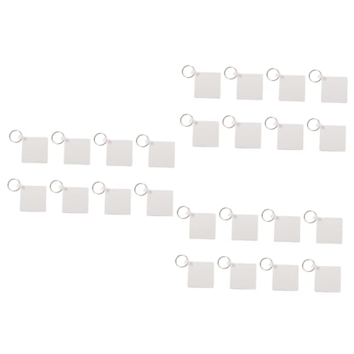SOIMISS STK Sublimation Blank Board Schlüsselanhänger Herrenanhänger Leerer Schlüsselanhänger Selber Machen Anhänger Für Männer Schlüsselanhänger Mit Leerem Brett Schlüsselsatz Weiß von SOIMISS