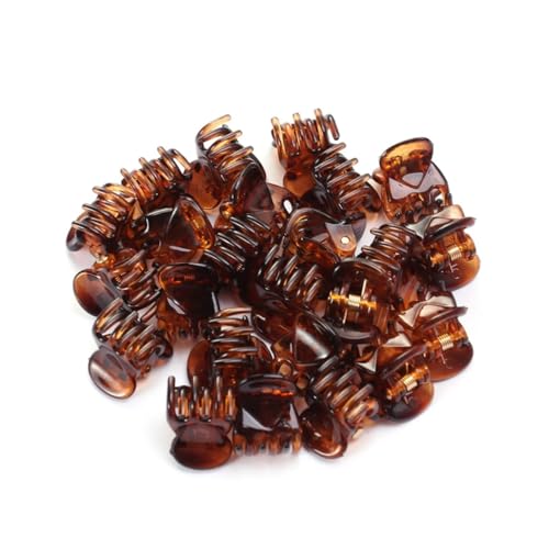 SOIMISS 24 Stück Teiliges Kleine Braune Haarspangen aus Kunststoff Mini Jaw Clips mit Rutschfesten Zähnen Robuste Haarklammern für Frauen und Mädchen Schonend zum Haar Vielseitige von SOIMISS