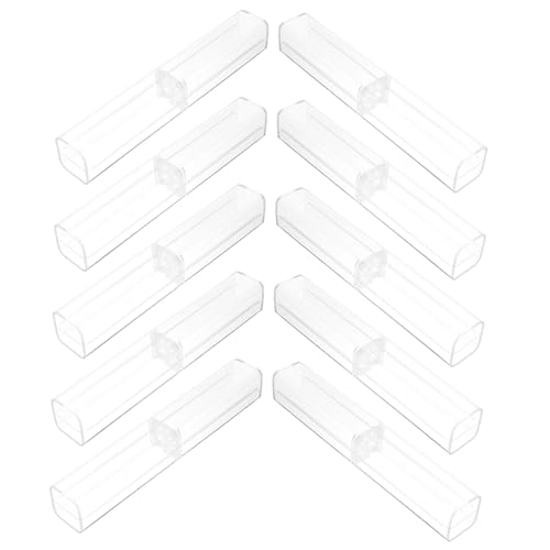 SOIMISS 25 Stück Teiliges Transparentes Stifteetui aus Stabilem Kunststoff Kleines Quadratisches Federmäppchen mit Fest Schließendem Deckel Elegante Aufbewahrung und Geschenkbox für von SOIMISS