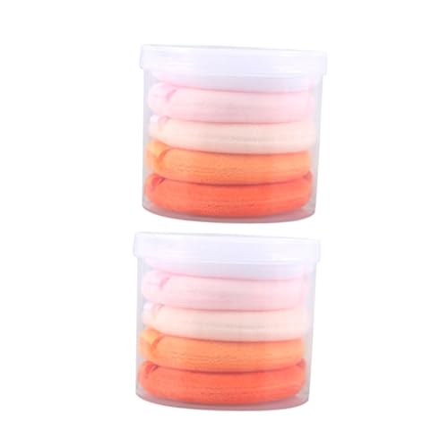 SOIMISS 2Boxen Waschbare Lose Puderquasten für Foundation Kleine Make up Schwämme mit Rückseite für Präzises Auftragen Langlebige Beauty Schwämmchen für Damen Praktische Zufällige Farbe von SOIMISS