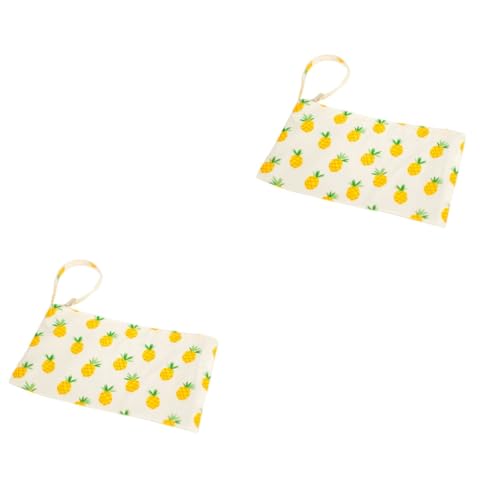 SOIMISS 2stücke Damen Geldbörse Mit Ananas-Design Leichte Baumwolltasche Für Handy Münzen Und Tägliche Nutzung Für Arbeit Schule Shopping Reisen Oder Freizeit von SOIMISS