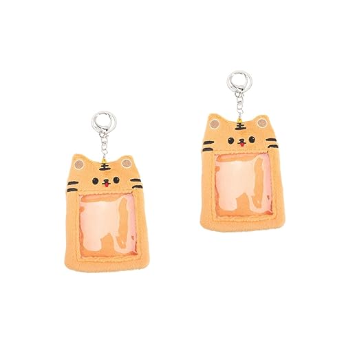 SOIMISS 2stücke Plüsch Fotokartenhalter Mit Schlüsselanhänger Cartoon Id Kartenhülle Für Bankkarten Kreditkarten Und Mehr Für Und Leicht Und Langlebig Für von SOIMISS