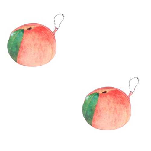 SOIMISS 2stücke Cartoon Fuzzy Fruit Mini Geldbörse Mit Schlüsselanhänger Flauschiger Plüsch Münzbeutel Für Damen Und Mädchen Für Kleingeld Lippenstift Und Id-Karten von SOIMISS