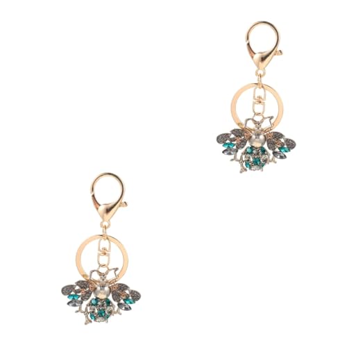 SOIMISS 2stücke Bienen Schlüsselanhänger Mit Strass Für Taschen Und Rucksäcke Metallisches Hängeornament Einzigartiges Design Stilvoller Schlüsselhalter Für Damen Und Herren von SOIMISS