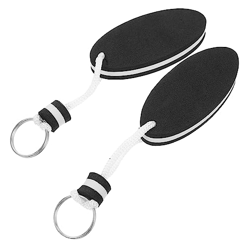 SOIMISS 2stücke Schwimmender Schlüsselanhänger Eva Wasserdichter Leichter Schlüsselring Für Kajak Kanu Bootfahren Und Schwimmen Schwarz Für Wassersport Und Outdoor-aktivitäten von SOIMISS