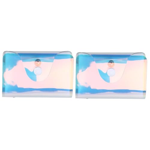 SOIMISS 2stücke Transparentes Kartenetui Für Frauen Glitzernde Multifunktions-geldbörse Mit Fächern Für Karten Und Münzen Für Schule Shopping Und Reisen von SOIMISS