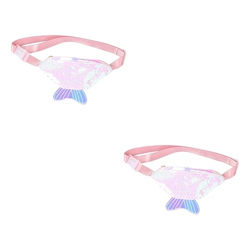 SOIMISS 2St Frauen geldbörse Meerjungfrau Geldbörse Gürteltasche mit Fischschwanz Bauchtasche Chest Bag White Waist Bag Damen-geldbörsen Brieftasche Damen Umhängetasche Frauen-Wasit-Tasche von SOIMISS