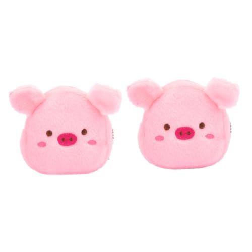 SOIMISS 2St Geldbörse Aufbewahrungstasche aufbewahrungssack Mini gepäckträgertasche kartenhalter Mini-Münzbeutel Kinderhandtasche tragbare Münztaschen Mehrzweck-Münzbeutel Plüsch Rosa von SOIMISS