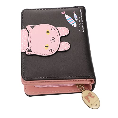 SOIMISS 2stücke Cartoon Pu Geldbörse Für Mädchen Multifunktionale Kleine Münz Und Kartenaufbewahrung Süßer Katzen-Design Praktische Reise-Accessoire Langlebig Und Leicht Zu Bedienen von SOIMISS