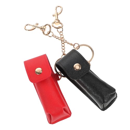 SOIMISS 2er Set Lippenbalsam Schlüsselanhänger Tasche Tragbare Lip Balm Pouch Für Frauen Und ädchen + Ideal Für Lippenstift Und Kosmetik Auf Reisen von SOIMISS