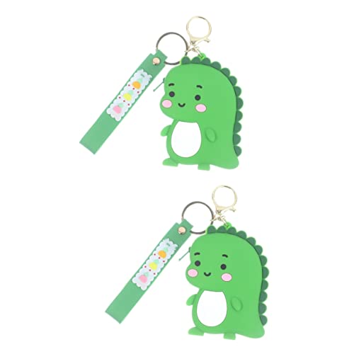 SOIMISS 2St Kleines Dinosaurier-Geldbörse Mädchen Schlüsselanhänger süßer Schlüssel bescherung Weihnachten weinachts qridor lustige Geldbörsen lustige Brieftasche Kieselgel Green von SOIMISS