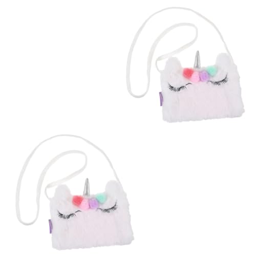 SOIMISS 2stücke Umhängetasche Für Mädchen Plüsch Crossbody Bag Mit Viel Platz Für Kleinigkeiten Niedliches Design Für Outdoor-aktivitäten Und Täglichen Gebrauch Als Geldbörse von SOIMISS