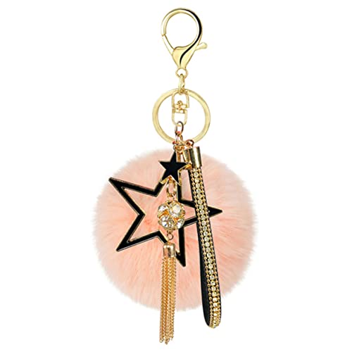 SOIMISS 2stücke Schlüsselanhänger Mit Pompom Und Pentagramm- Trendiger Taschenanhänger Für Handtaschen Rucksäcke Und Schlüssel Zufällige Farbvariationen Langlebig Und Stilvoll von SOIMISS