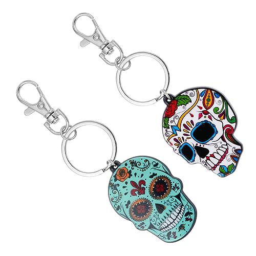 SOIMISS 2stücke Kreativer Skull Schlüsselanhänger Halloween Für Auto Tasche Und Schlüssel Modisches Dekoaccessoire Für Damen Und Herren Langlebiges Acryldesign von SOIMISS