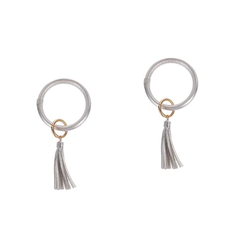 SOIMISS 2stücke Schlüsselanhänger Armband Mit Quaste Eleganter Schlüsselring Aus Pu Handgelenk Schlüsselhalter Für Handtaschen Rucksäcke Angenehmer Langlebig Stilvoll von SOIMISS