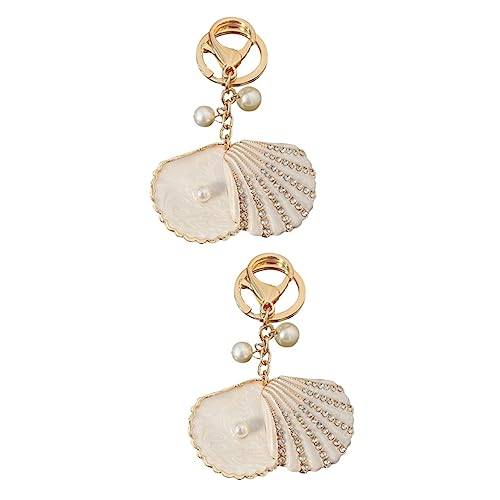 SOIMISS 2St Shell-Schlüsselanhänger nautischer Schlüsselanhänger Strandgeschenke bescherung Weihnachten Muschel-Geldbörsen-Anhänger Schlüsselanhänger Zinklegierung von SOIMISS
